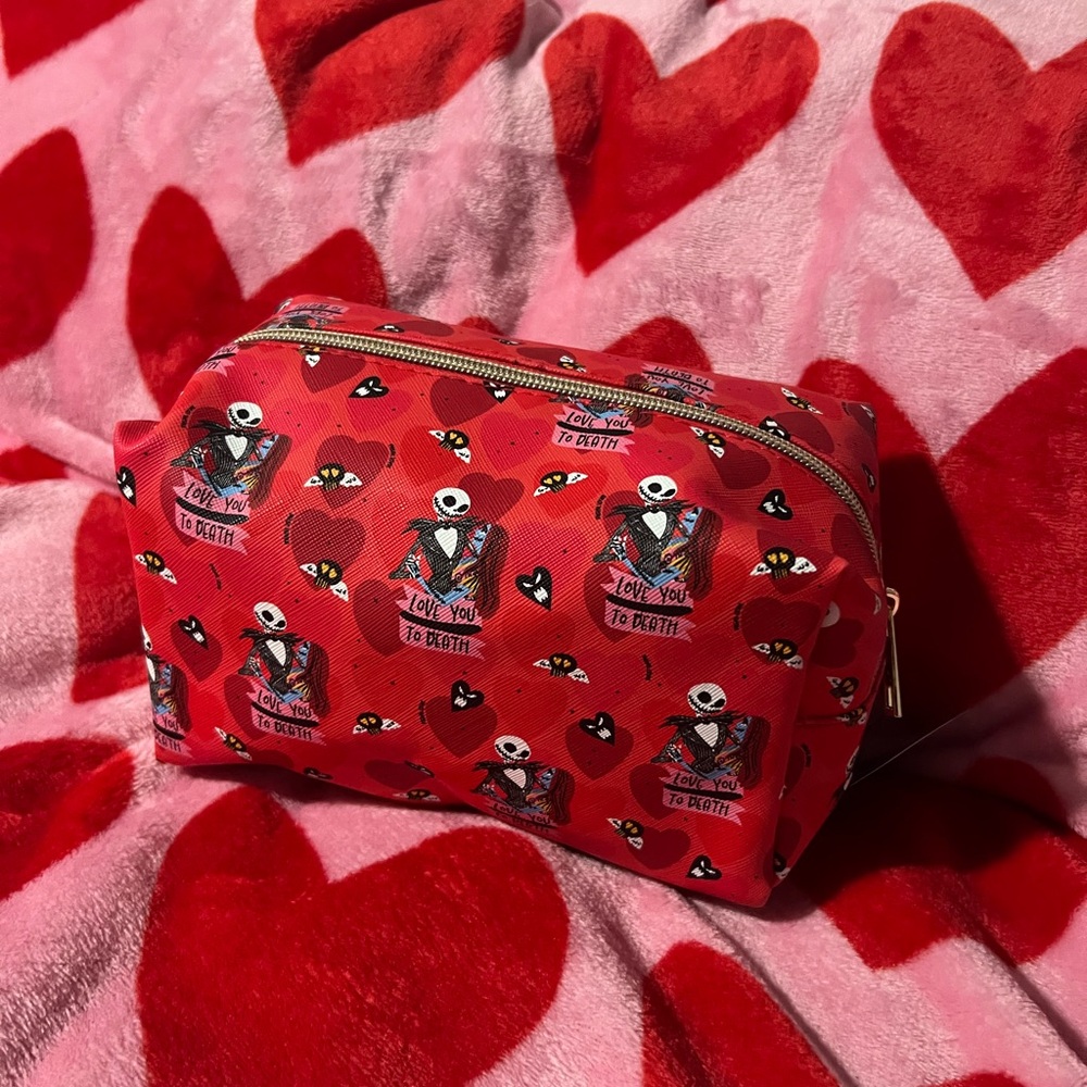 NBC Valentines Jack and Sally Cosmetic Bag